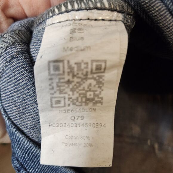 Womens M Casual Denim Overalls Dress Adjustable Strap Summer Mini Jean New - Picture 7 of 12